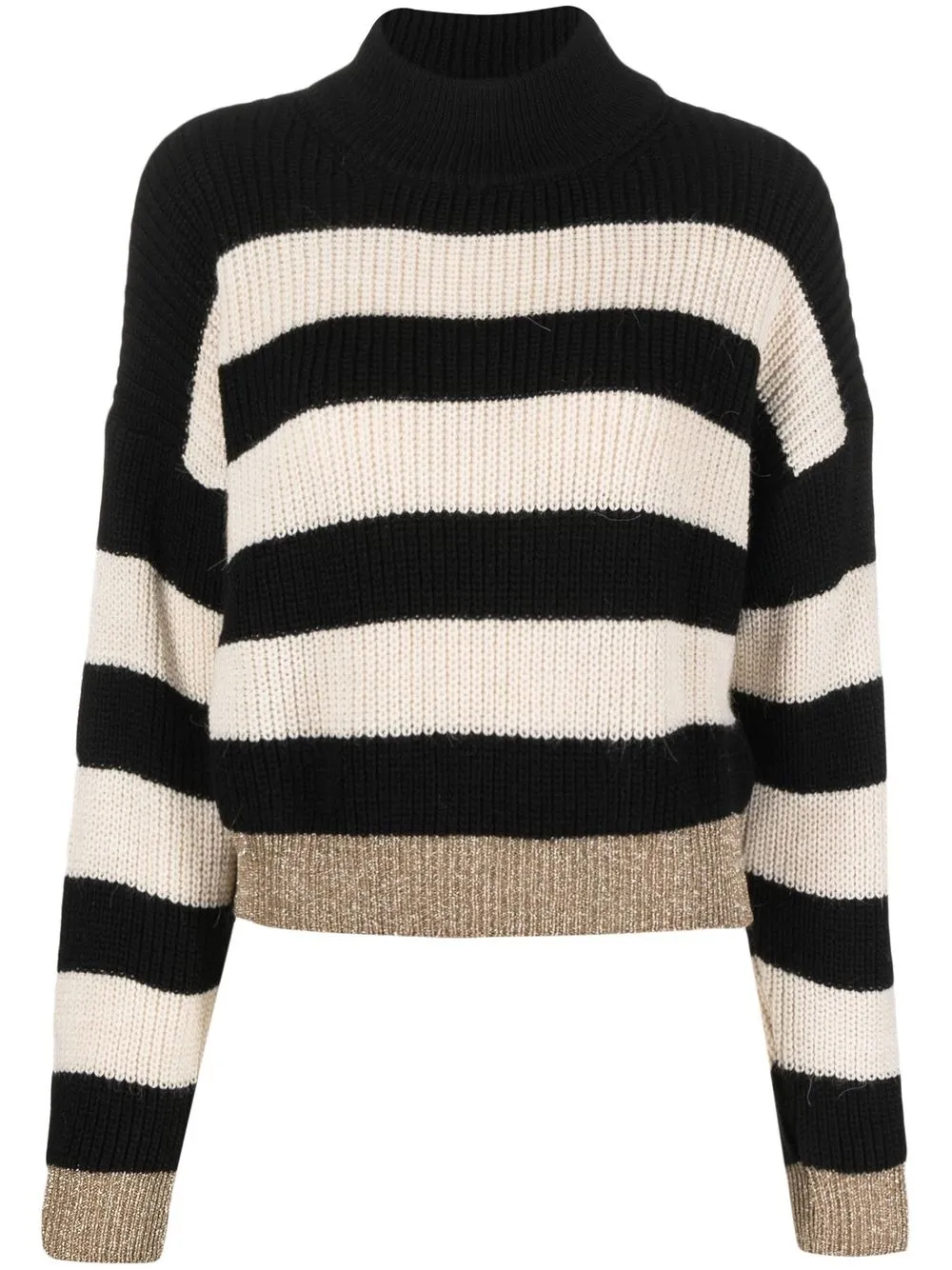 

LIU JO striped knitted jumper - Black