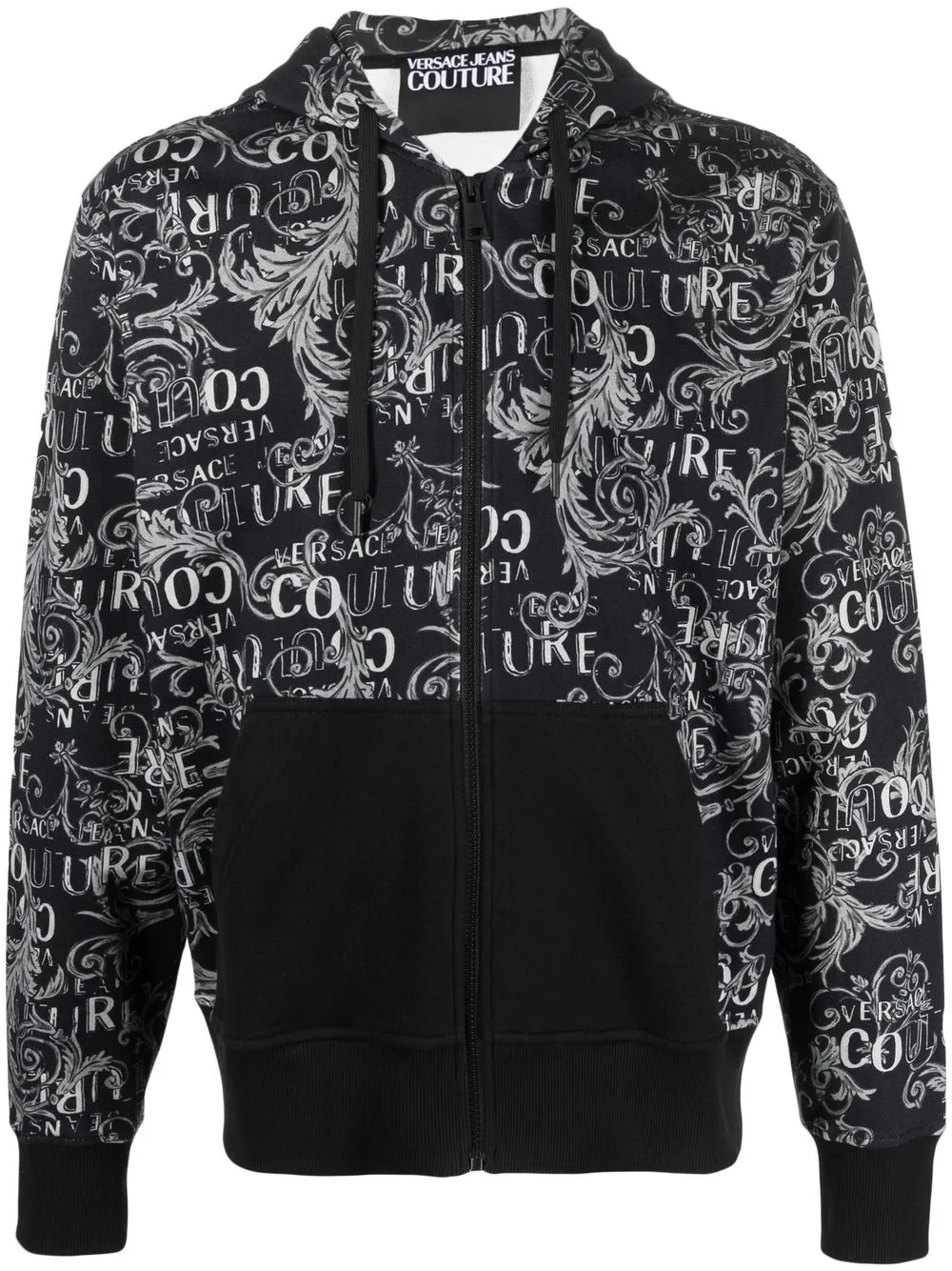 

Versace Jeans Couture logo-print long-sleeve hoodie - Black