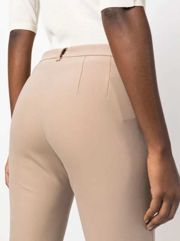 【送料&関税込】Max Mara Straight Leg Cropped Pants S Max Mara Cropped straight-leg Trousers | Neutrals | FARFETCH