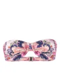 ZIMMERMANN Laurel ruched bikini top - Pink