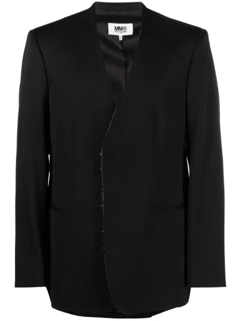 MM6 Maison Margiela raw-cut edge blazer