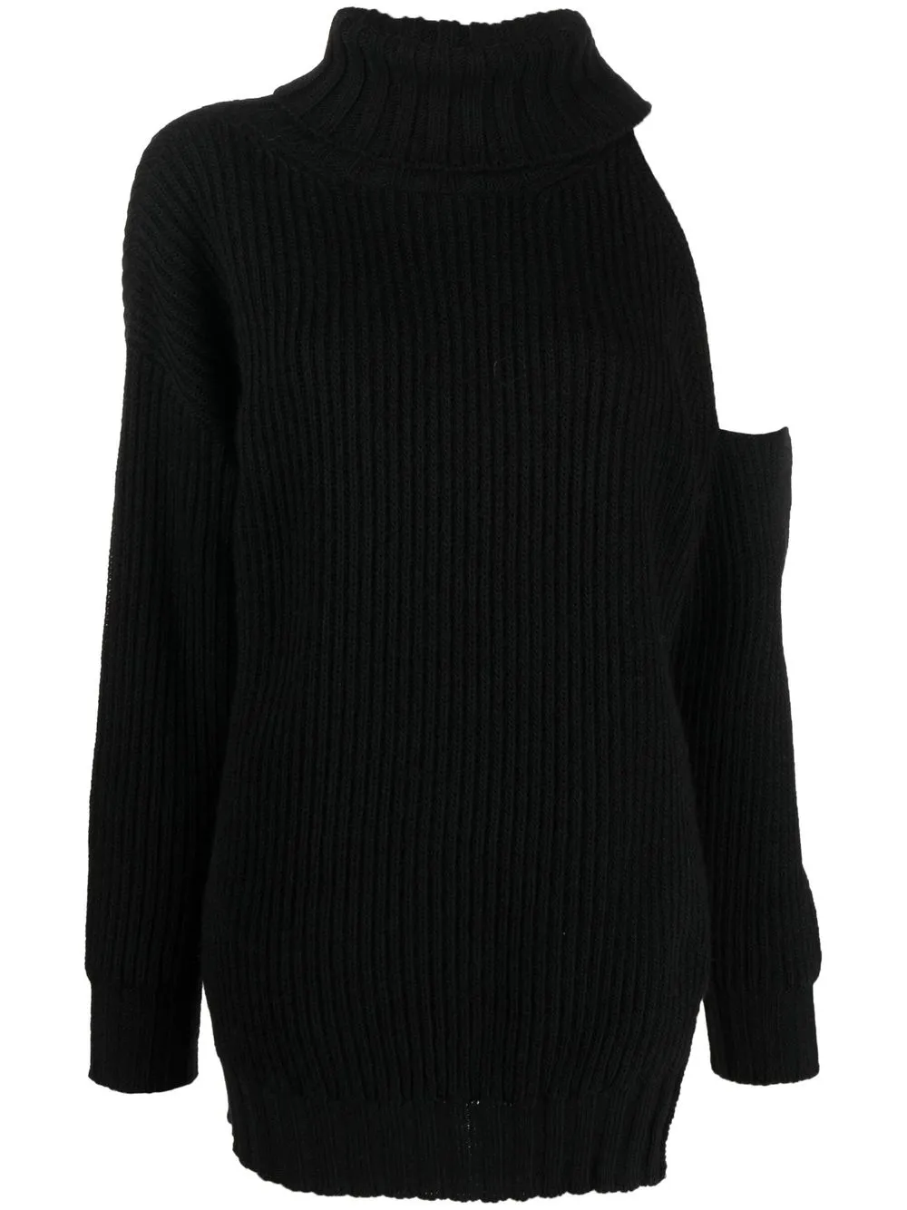 

LIU JO asymmetric-sleeves jumper - Black