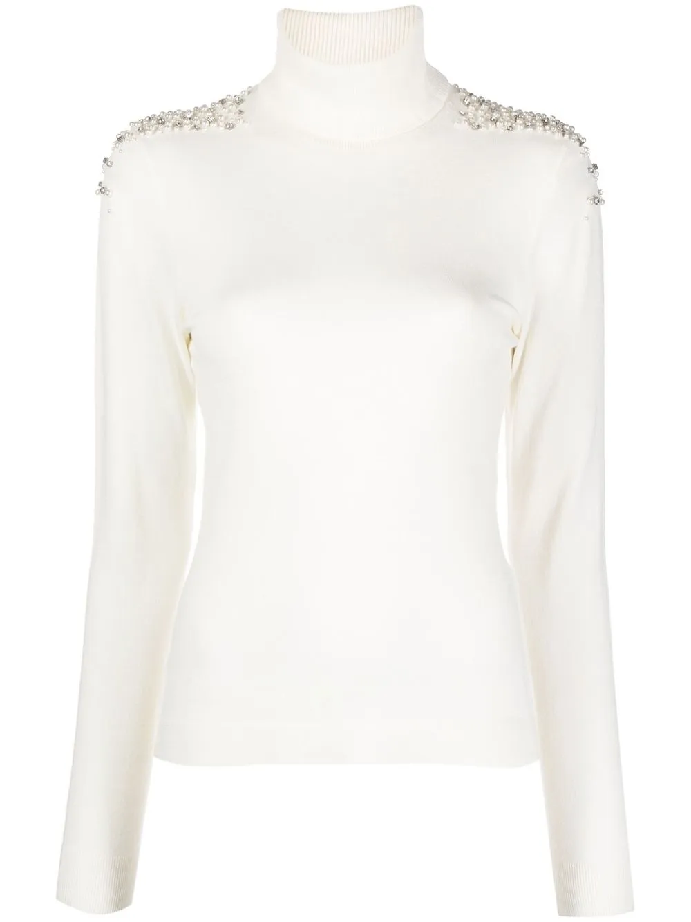 

LIU JO peal-embellishment jumper - Neutrals