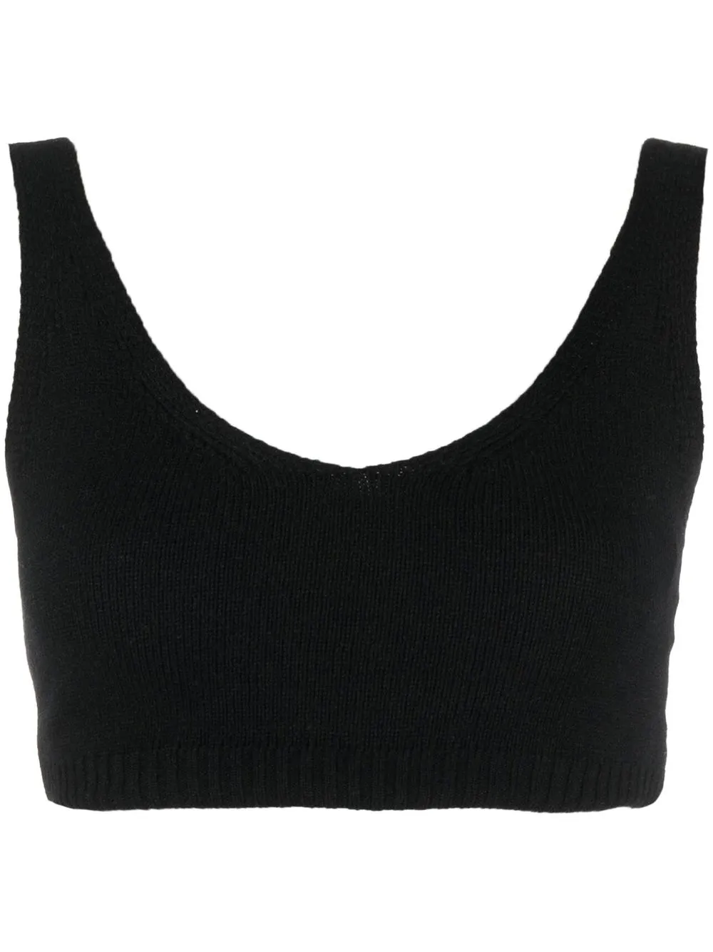 

LIU JO cropped V-neck top - Black