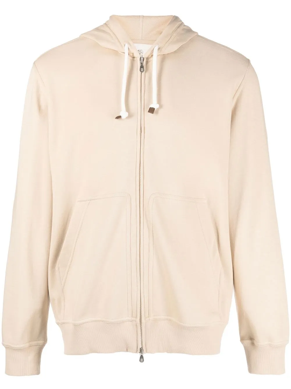 

Brunello Cucinelli zip-up drawstring hoodie - Neutrals