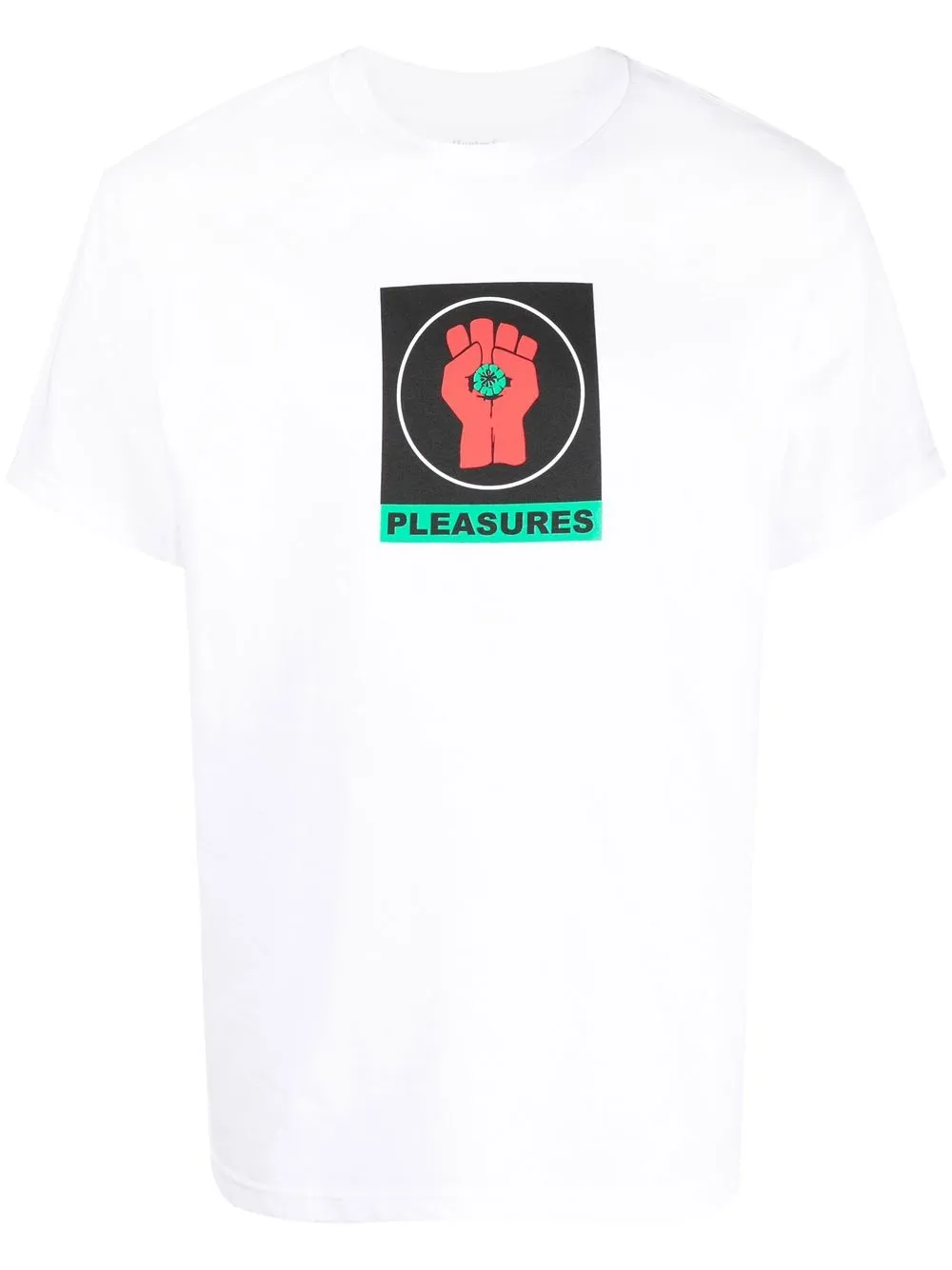 

Pleasures playera con logo estampado - Blanco