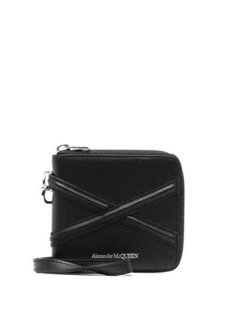 Alexander McQueen engraved-logo bi-fold wallet Men