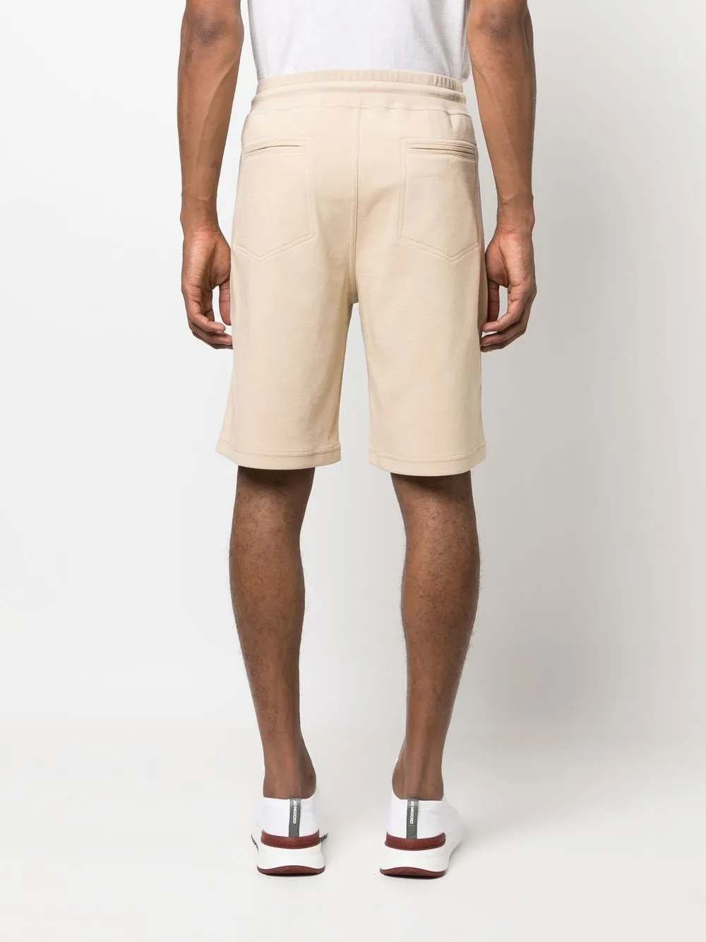 Shop Brunello Cucinelli Zip Pocket Track Shorts In Neutrals