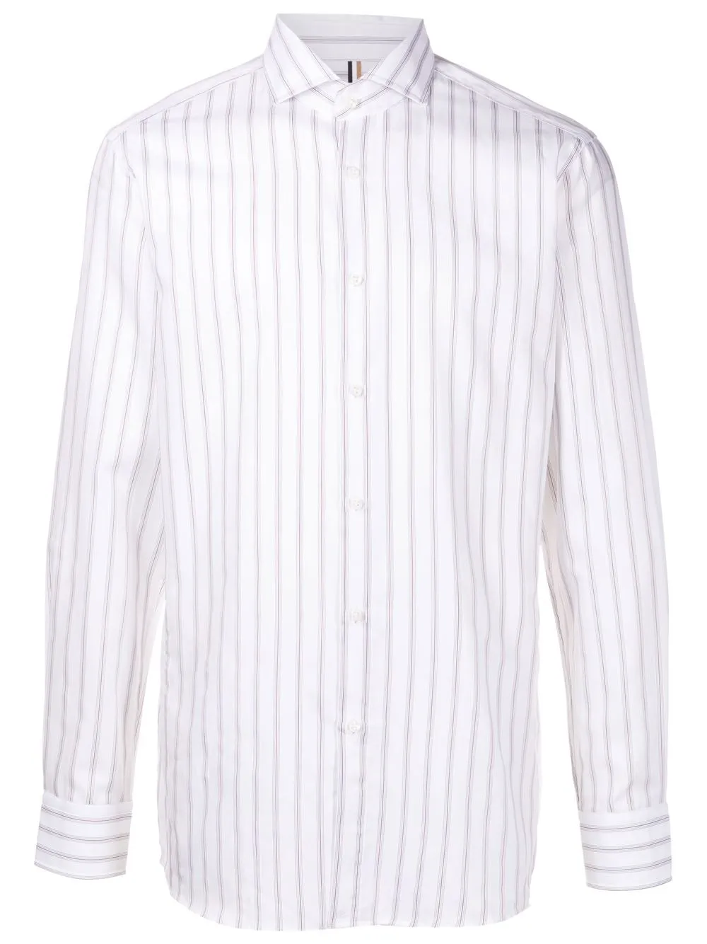 BOSS Camisa mangas longas com listras | Branco | Image 1