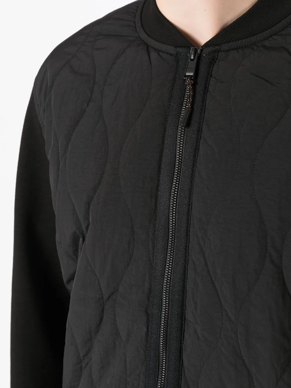 Hugo Boss Quiltedpanel Bomber Jacket In Black ModeSens