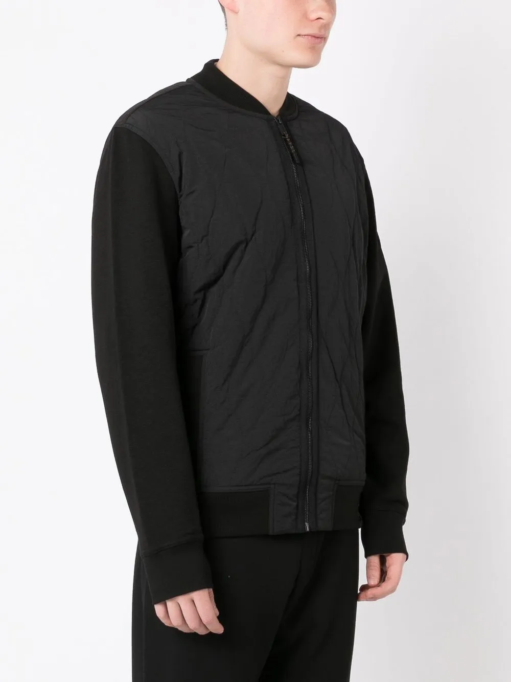Hugo Boss Quiltedpanel Bomber Jacket In Black ModeSens