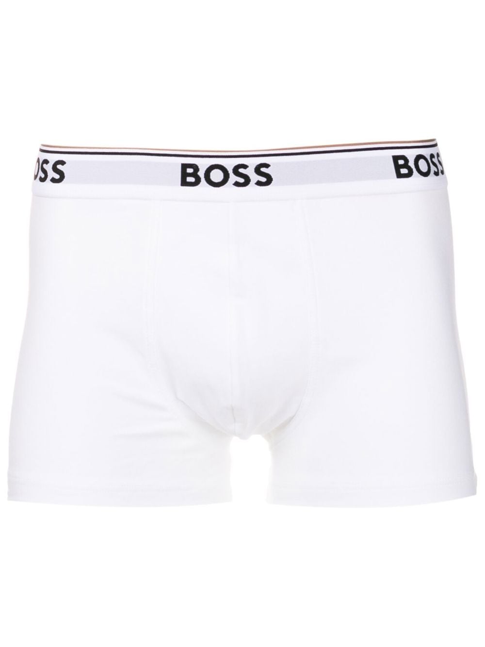 Shop Hugo Boss Stripe-trim Logo-waistband Boxers In Multicolour