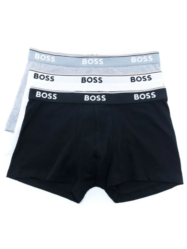 BOSS ストライプトリム ボクサーパンツ | ブラック | FARFETCH JP
