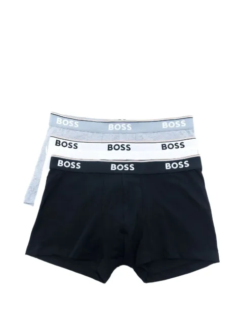 BOSS bóxer con logo en la pretina y ribete de rayas
