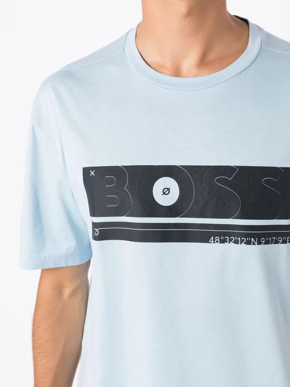 BOSS coordinates-print round-neck T-shirt - Farfetch