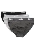 BOSS stripe-trim briefs (pack of 3) - Grey