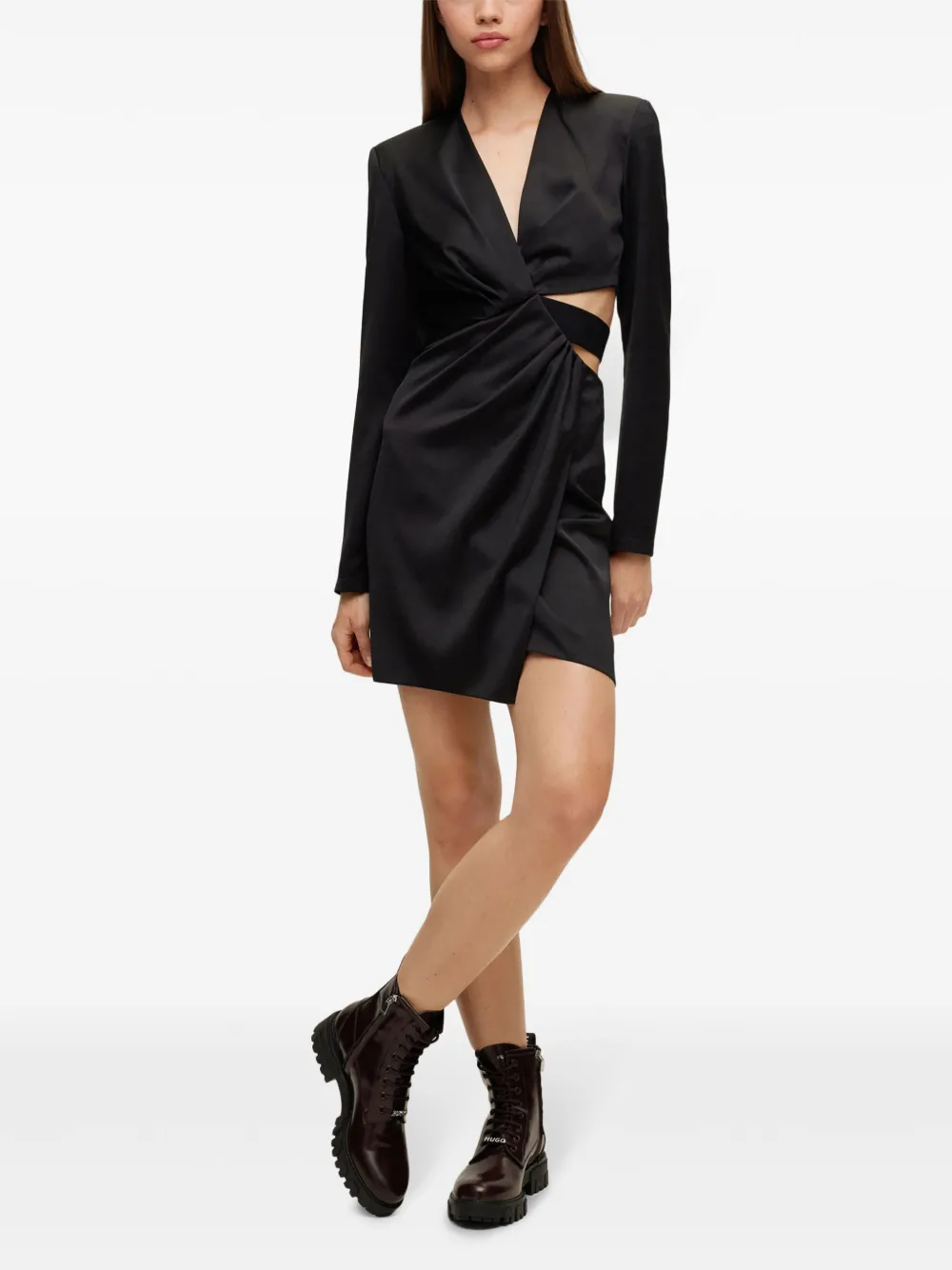 HUGO Vestido drapeado com recorte vazado | Vestido casual | Image 2