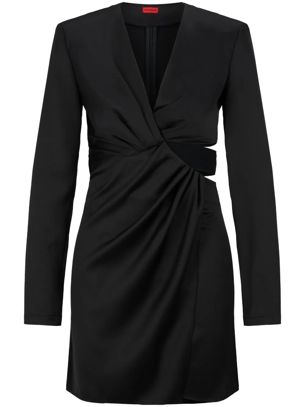 HUGO Vestido drapeado com recorte vazado | Preto | Image 1