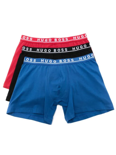 BOSS Cueca boxer de algodão stretch com logo