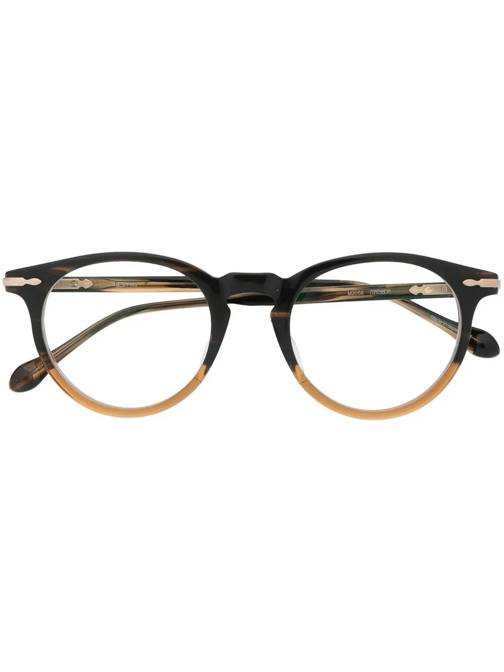 

Matsuda round-frame optical glasses - Brown