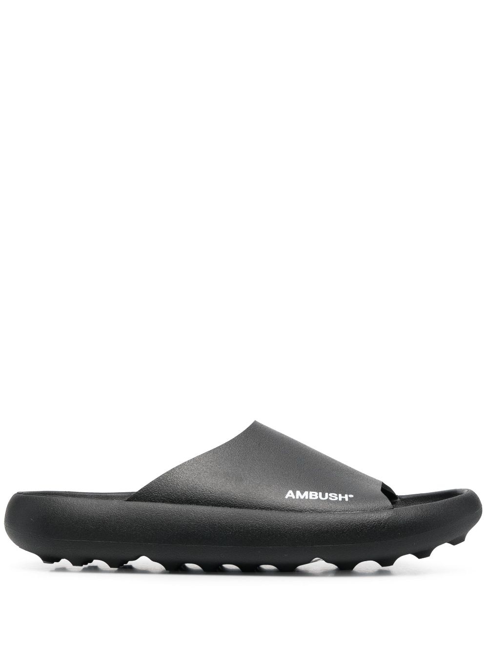 Shop Ambush Logo-print Slide Sandals In Black White