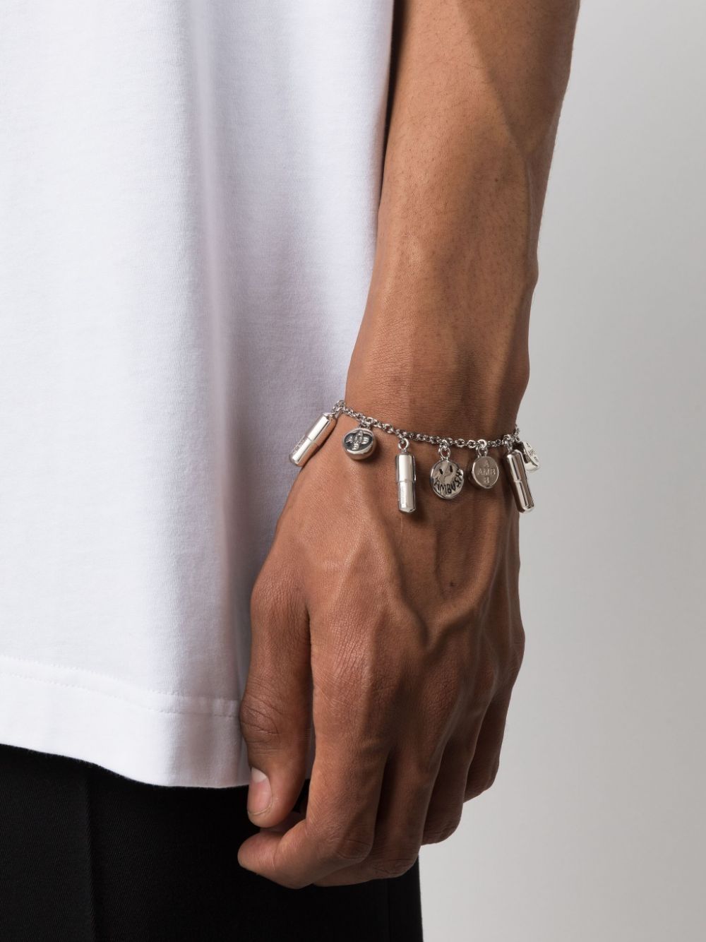 Shop Ambush Pill-charm Chain Bracelet In Silver