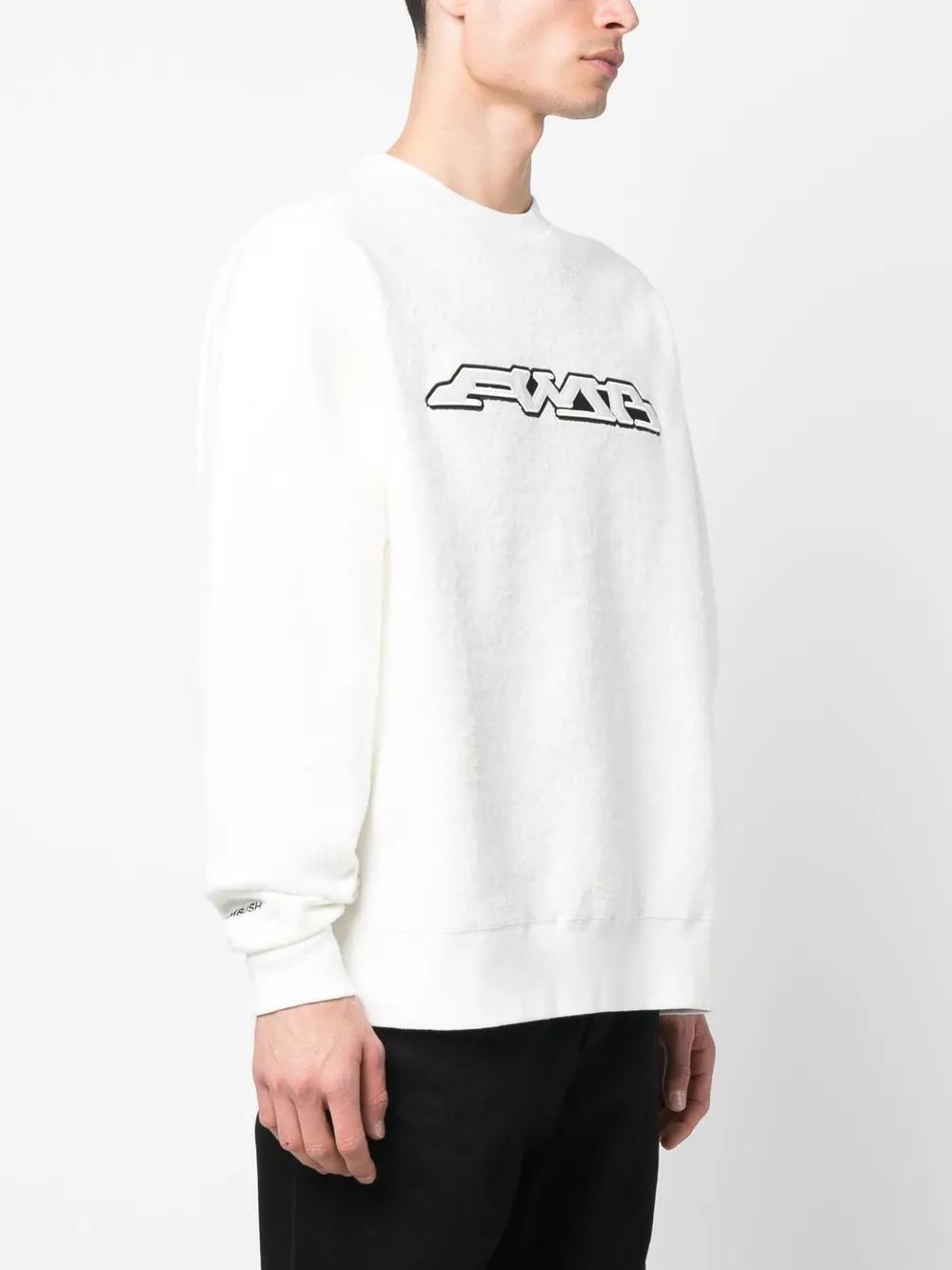 Shop Ambush Logo-print Long Sleeves Sweatshirt In White