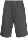 AMBUSH anthracite grey organic cotton elasticated waistband logo print to the side two side inset pockets rear welt pocket