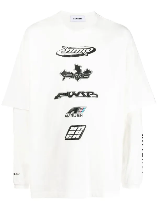 AMBUSH logo-print Layered T-shirt - Farfetch