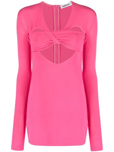 AMBUSH cut-out heart-shaped minidress