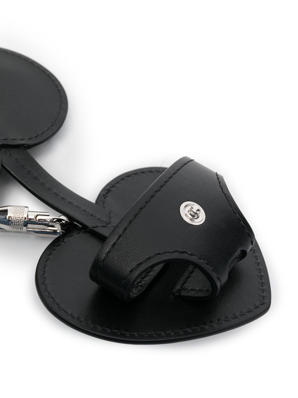 Shop Ambush Heart Leather Airpods Case In Black