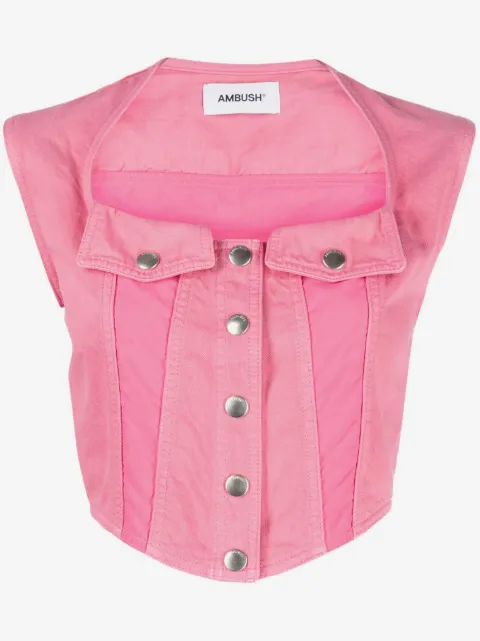 AMBUSH cropped denim top