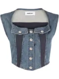 AMBUSH bustier-style denim vest - Blue