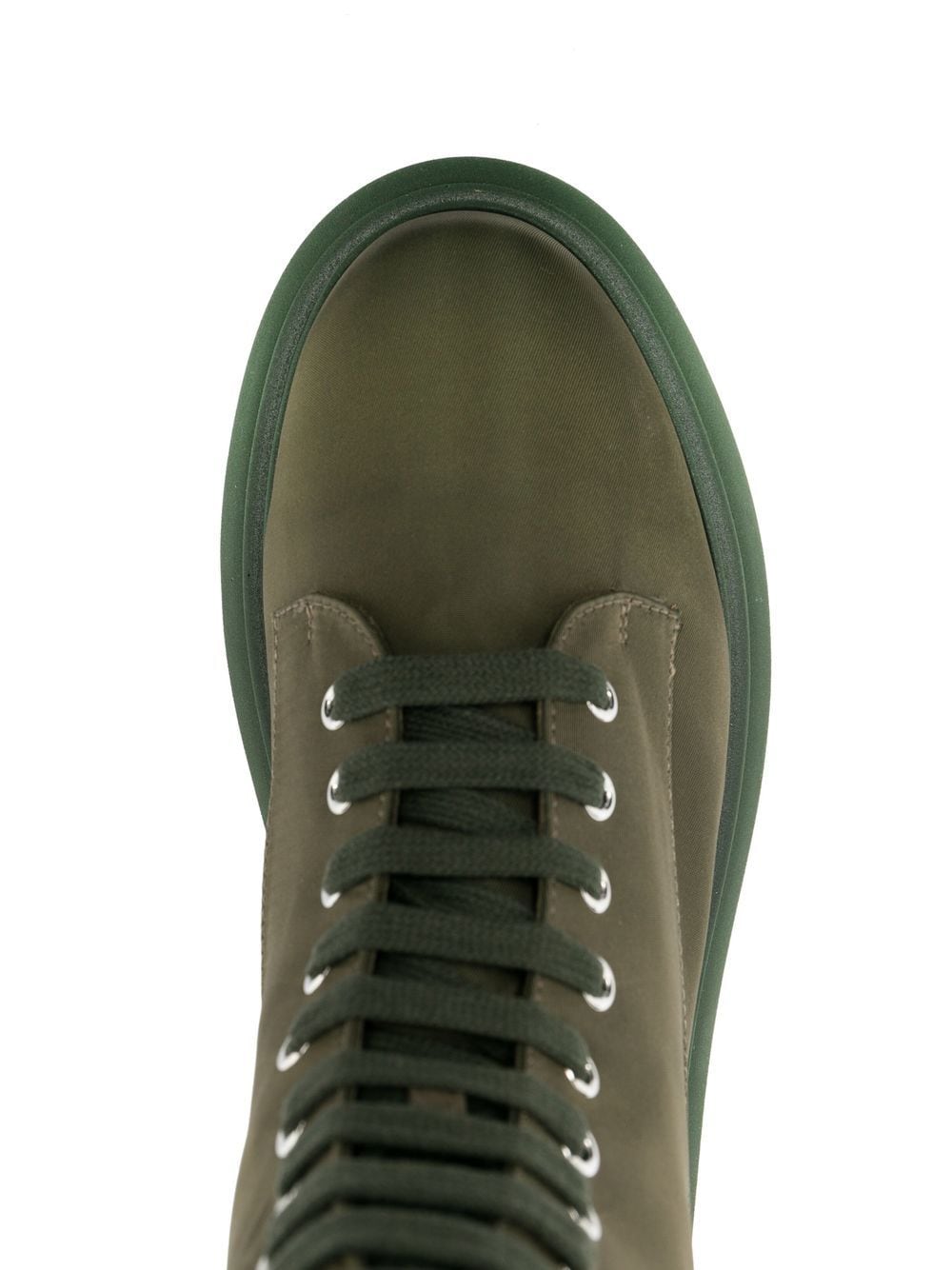 Shop Attico Selene Lace-up Boots In Green