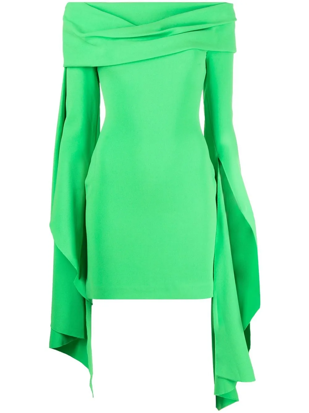 

Solace London off-shoulder long-sleeve dress - Green