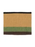 colville striped ribbed wool snood - Yellow