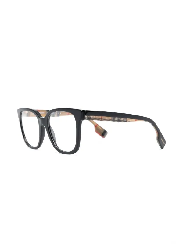 Burberry Eyewear Vintage Check square-frame Glasses | Black  display picture 1