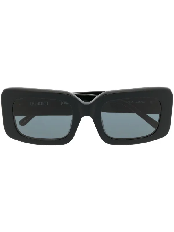 Linda Farrow X the Attico Jorja Square-frame Sunglasses in Black