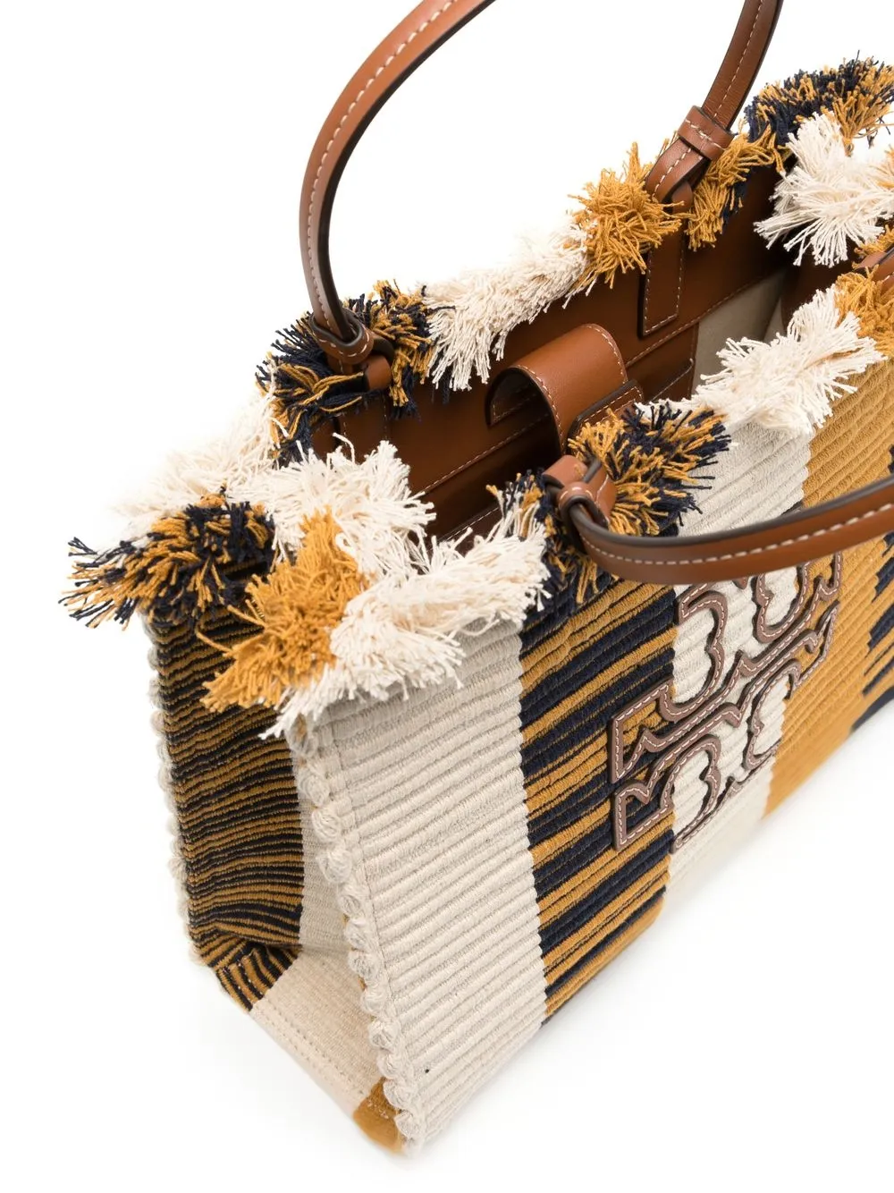 Tory Burch Ella Woven Tote Bag In Brown | ModeSens