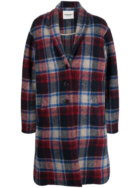 MARANT ÉTOILE single-breasted checked coat