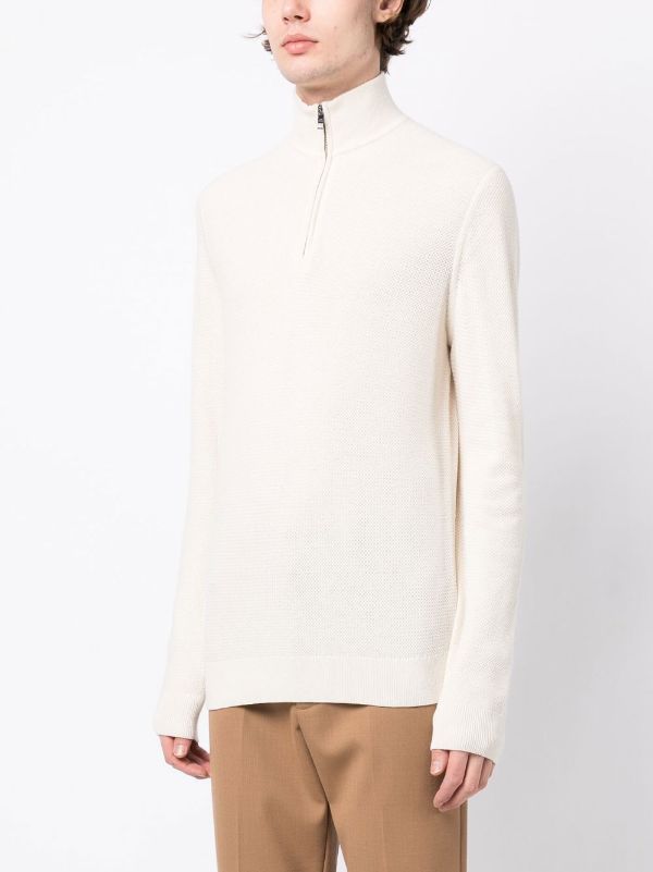 Ted baker half outlet zip funnel neck jumper