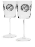 Fornasetti Cammei glasses (set of two) - White