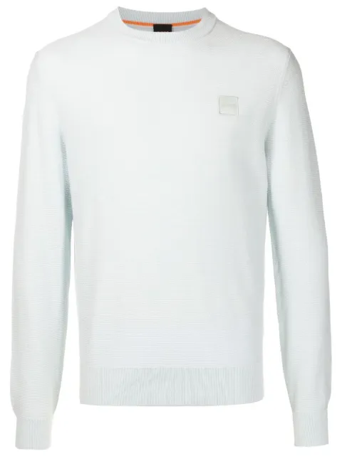 BOSS Suéter decote careca de tricô