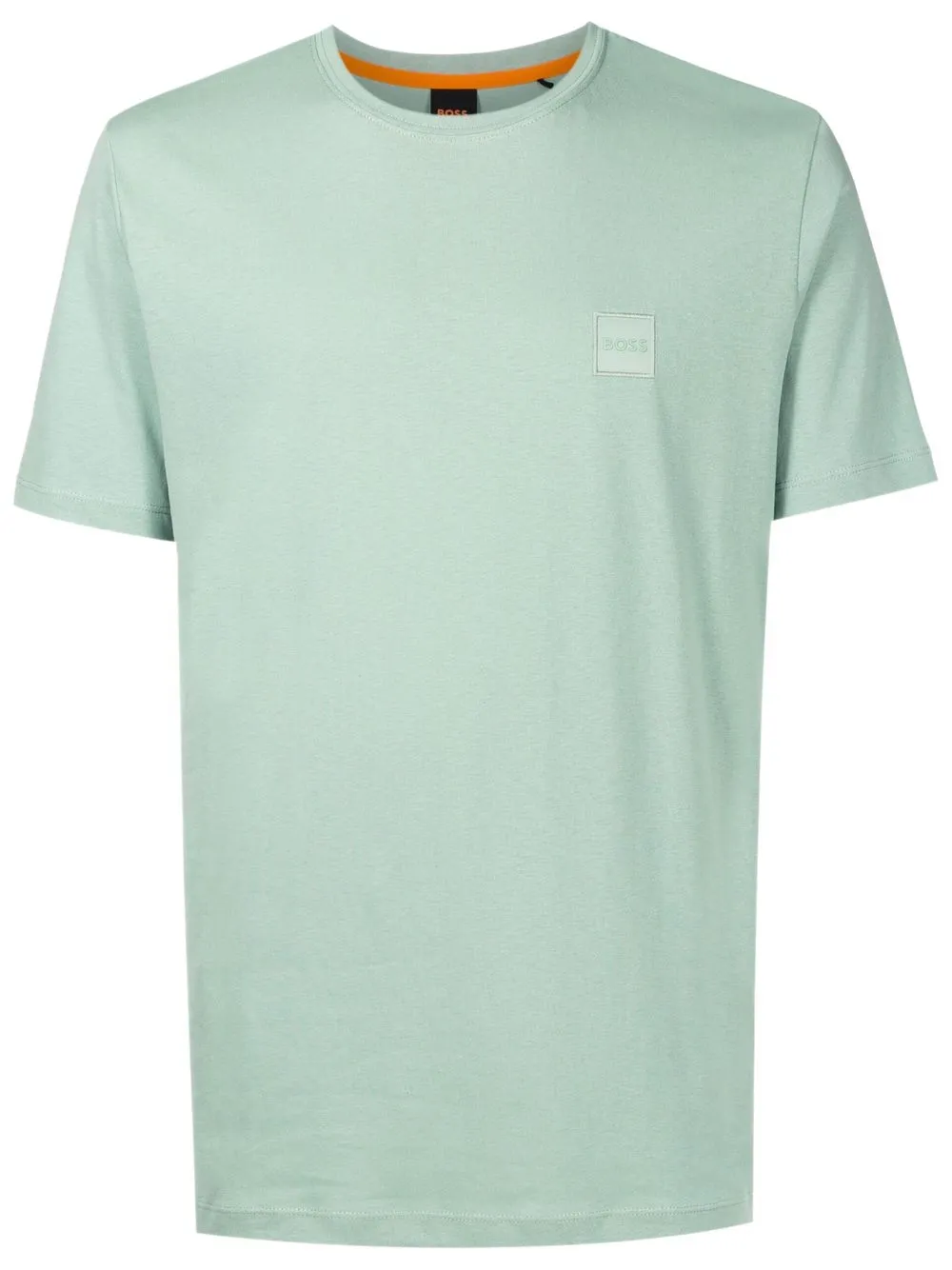 

BOSS playera con cuello redondo y parche del logo - Verde