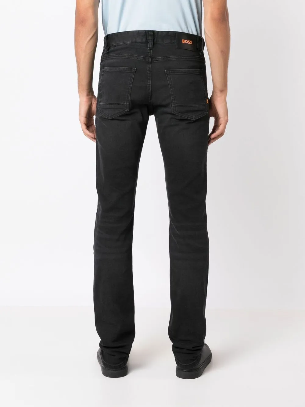 Hugo Boss Slim-cut Stretch-denim Jeans In Black