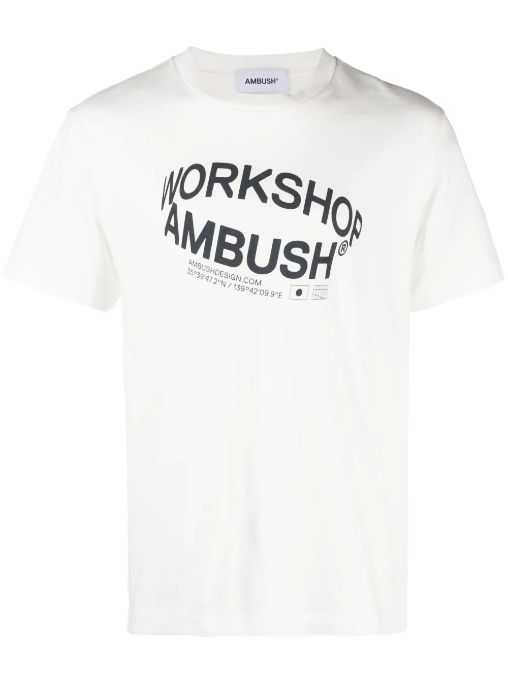 Shop Ambush Revolve Logo-print Cotton T-shirt In White