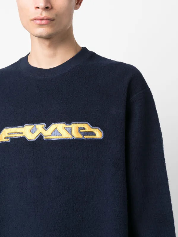 【関税込み】Ambush ネイビー ロゴ刺繍 スウェットシャツ Ambushのネイビー グラフィック スウェットシャツがセール中