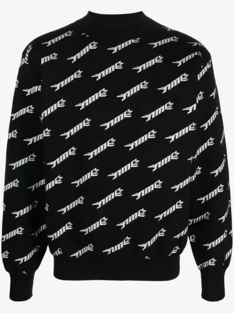 AMBUSH logo-intarsia crew-neck jumper