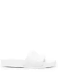 AMBUSH quilted-logo leather slides - White