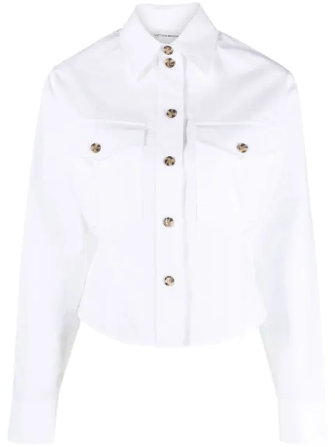 Victoria Beckham cropped cotton shirt